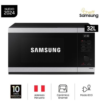 Horno Microondas Samsung MS32DG4504ATPE 32L Acero Inoxidable Negro Brillante