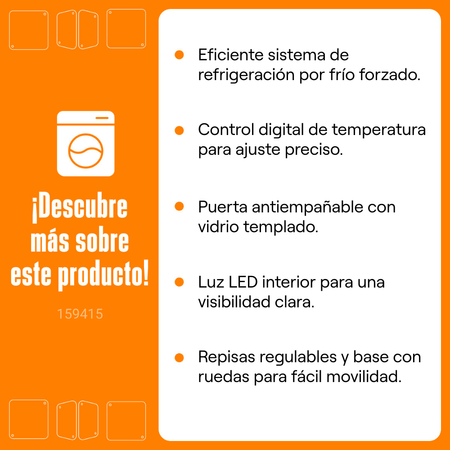 Visicooler Ventus para cervezas VCSZ-360L Subzero 1 Puerta Vidrio 530L Negro