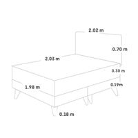 Dormitorio Europeo Paraíso Pocket Star con Loft King Champagne