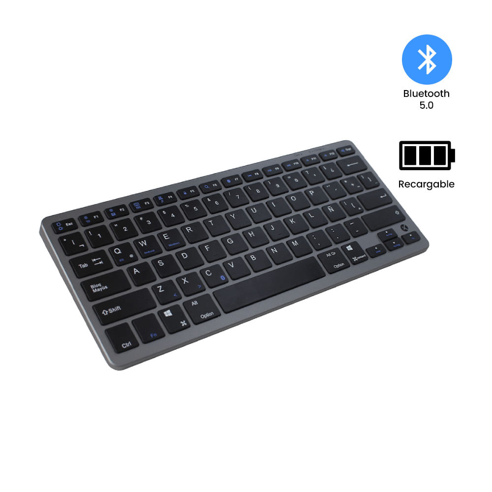 Teclado Inalámbrico Bluetooth Recargable K3003 – Negro