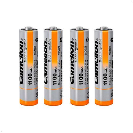 pack de pilas recargables AAA Camelion 1100mAh Pack 4 Unds