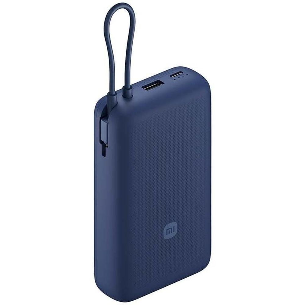 Power Bank Xiaomi 20000mah 33w Carga Rapida cable Integrado - Azul