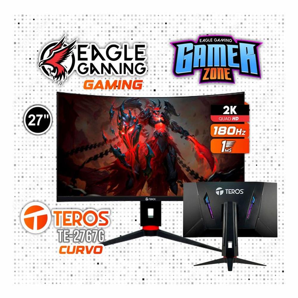 MONITOR TEROS TE 2767G 27 2K CURVO QHD VA 180HZ 1MS DP HDMI