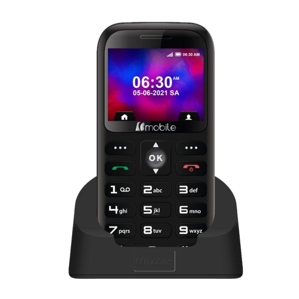 Teléfono Celular Bmobile BS30 3G 2.4'' Senior Phone Radio FM Boton SOS - Negro