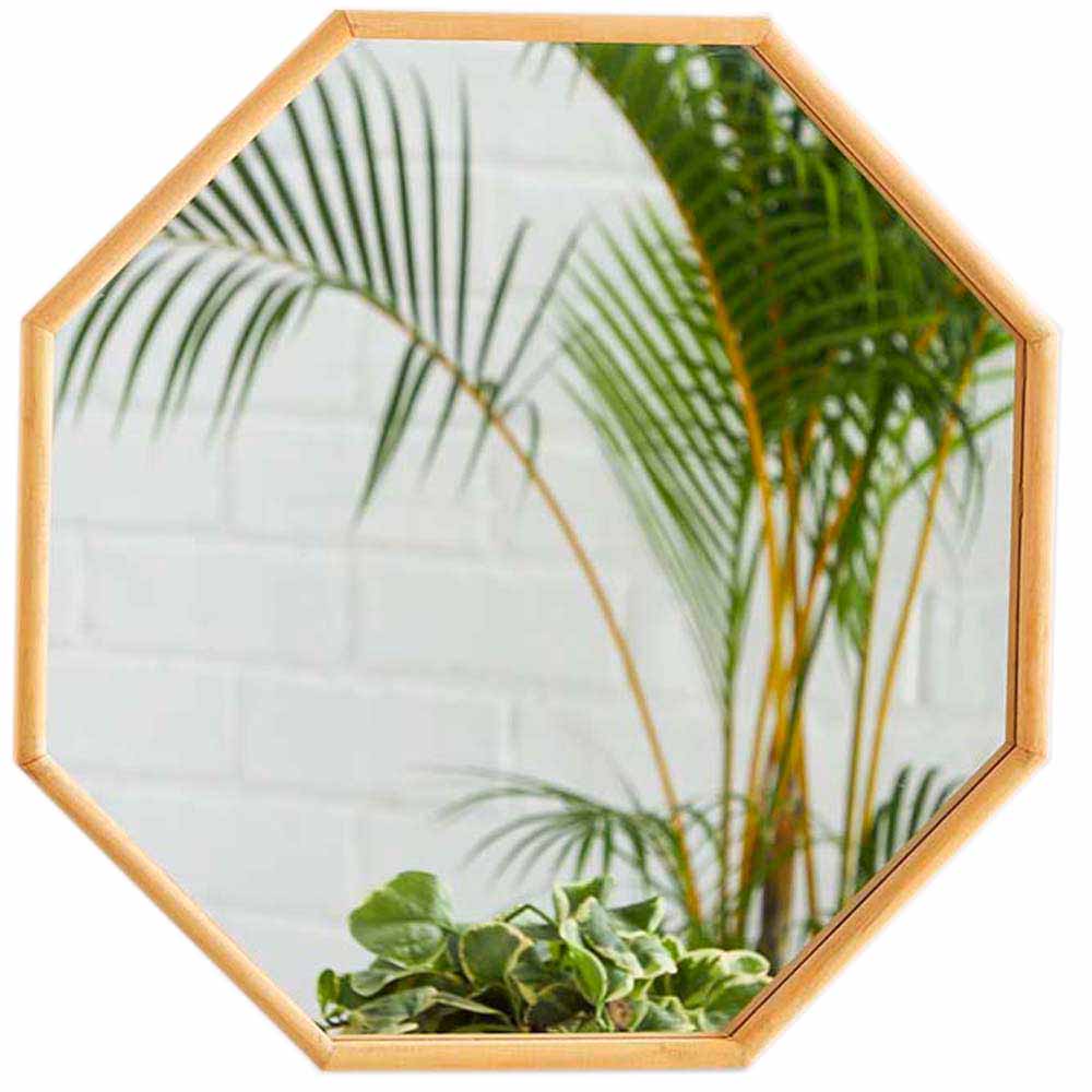 Espejo DECO HOME con Marco de Madera Octagonal