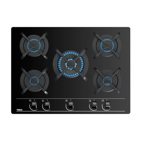 Cocina Empotrable Teka Modelo GBC 75030 KBB en Vidrio Templado Negro