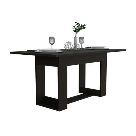 Mesa comedor Volterra 160 Negro Amaderado Tuhome