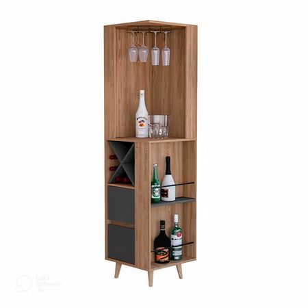 Bar Esquinero Tuhome Salem Melamina Miel 180cm