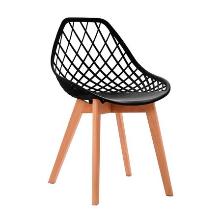 Silla de Diseño Decorativo Turia Polipropileno Negro Bonno