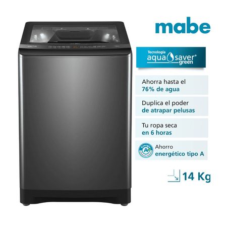 Lavadora Mabe LMA4120WDGBB0 Carga Superior 14kg Gris