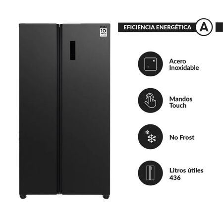 Refrigeradora Side by Side FDV Slim Black 436L