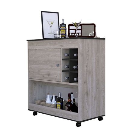 Bar Bicolor Ceniza Wengue Tuhome de Melamina 90x47x95cm