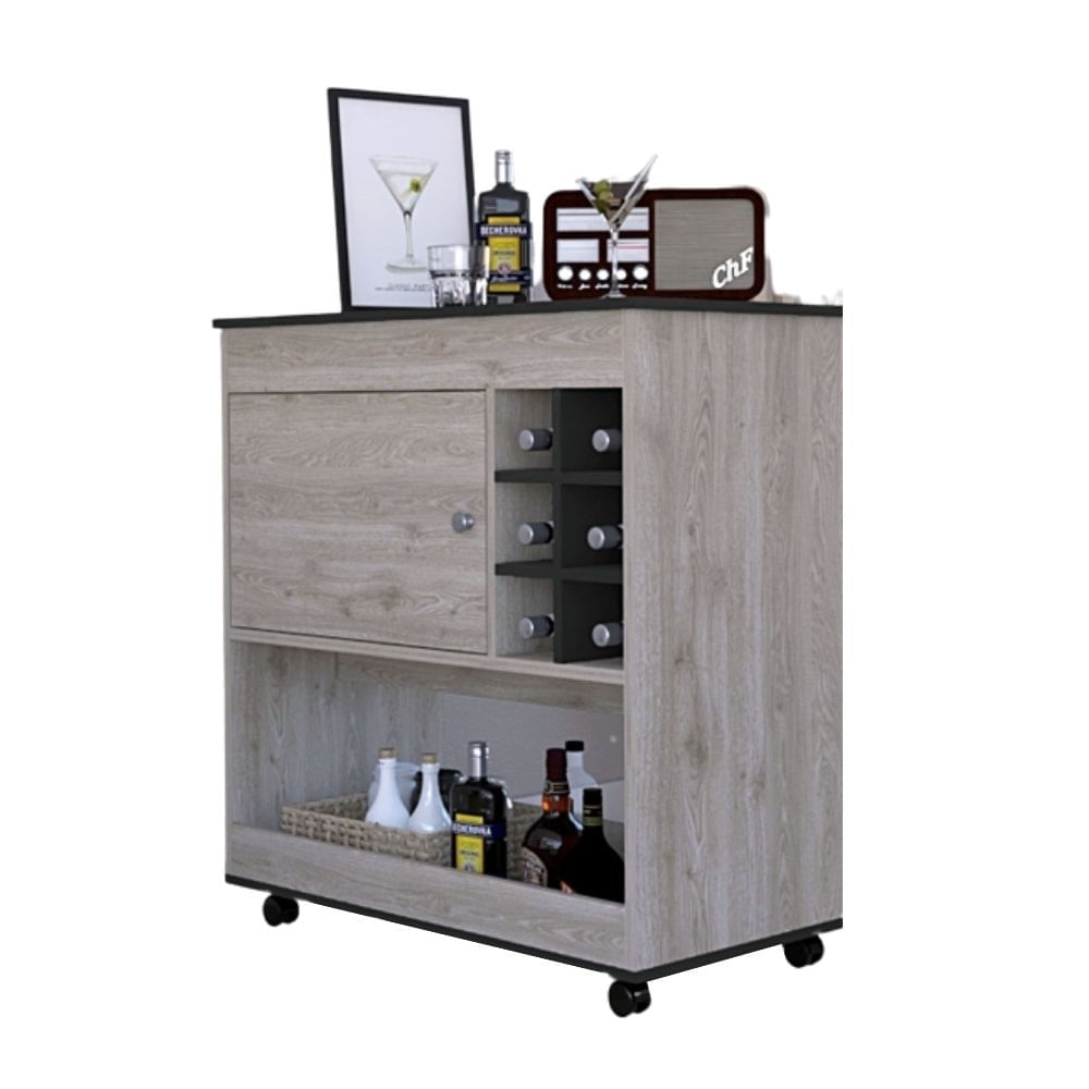 Bar Bicolor Ceniza Wengue Tuhome de Melamina 90x47x95cm