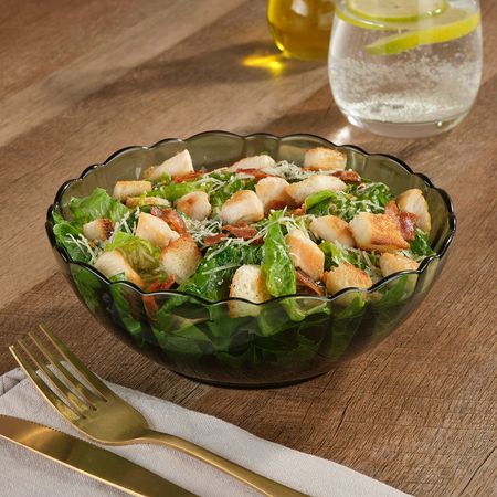 Bowl Grande Vidrio Verde Otoño Orange