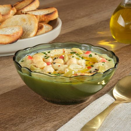 Bowl Pequeño Vidrio Verde Otoño Orange