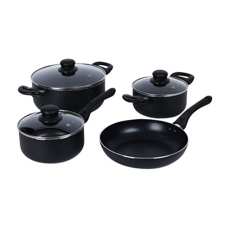 Juego de Ollas Orange Plus 7 Piezas Negra