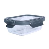 Taper de Vidrio Rectangular Hermético Gris 370ml Orange