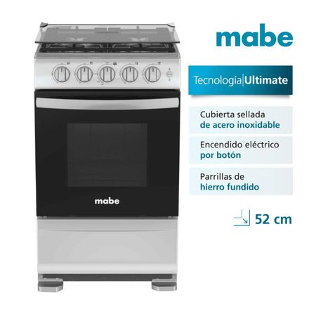 Cocina de Pie a Gas 52cm Mabe EMP5120GP2 Grafito