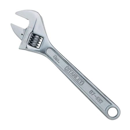Llave Francesa Ajustable Stanley Modelo 87432 de Acero Pulido 8' Plata