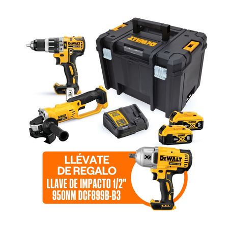 COMBO Dewalt Inalámbrico DCK209P2T-K13: Taladro percutor 1/2