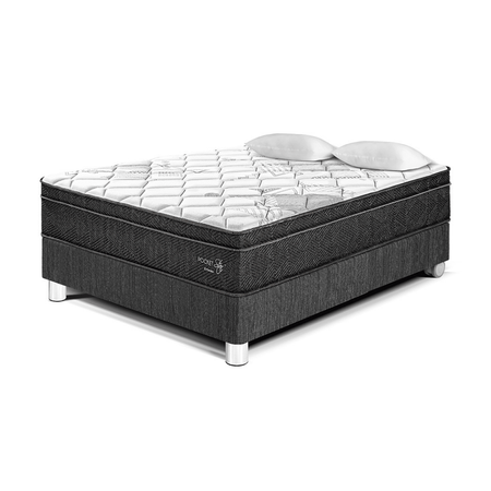 Cama Pocket Star 2 plazas Charcoal Paraiso