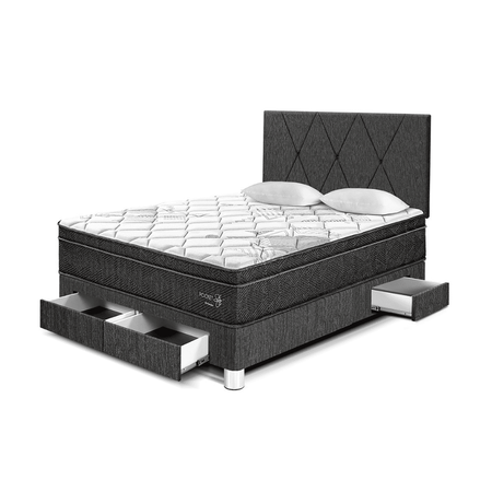 Dormitorio Paraíso Pocket Star con Cajones con Loft 2 plazas Charcoal