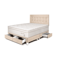 Dormitorio Royal Prince con cajones Queen Champagne Paraiso