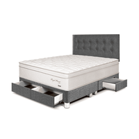 Dormitorio Royal Prince Con Cajones Queen Gris Paraiso