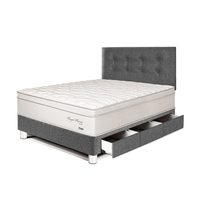 Dormitorio Royal Prince Con Cajones 1.5 plazas Gris Paraiso