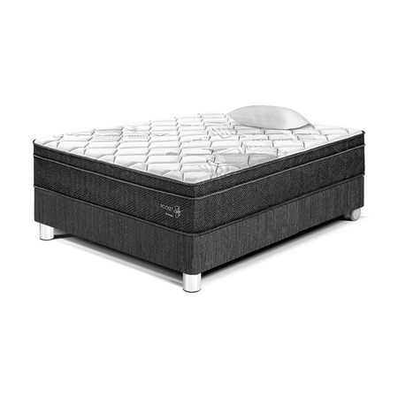 Cama Pocket Star 1.5 plazas Charcoal Paraiso