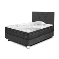 Dormitorio Pocket Star 1.5 plazas Charcoal Paraiso con Resortes Pocket y Acolchado Ergonómico