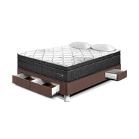 Cama Pocket Star Con Cajones 2 plazas Chocolate Paraiso