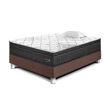 Cama Pocket Star 1.5 plazas Chocolate Paraiso