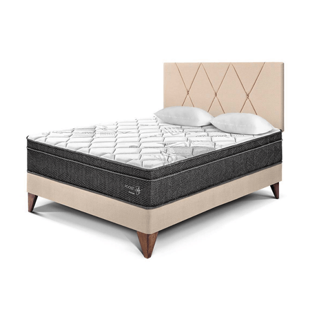 Dormitorio Europeo Paraíso Pocket Star con Loft 2 Plz Champagne