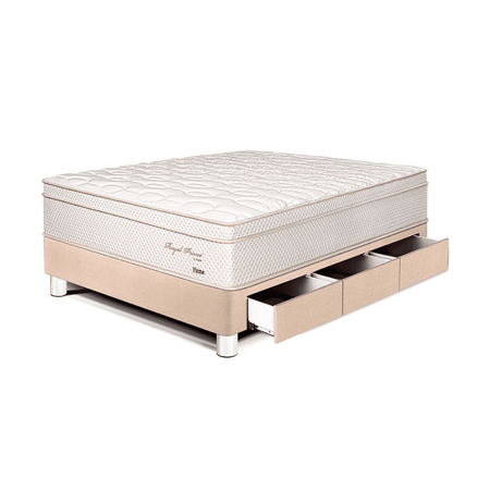 Cama Royal Prince Cajones 1.5 plazas Champagne Paraiso
