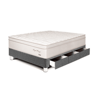 Cama Royal Prince Cajones 1.5 plazas Gris Paraiso
