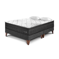 Cama Europea Pocket Star Queen Charcoal Paraiso