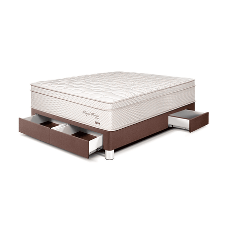 Cama Royal Prince Cajones 2 plazas Chocolate Paraiso