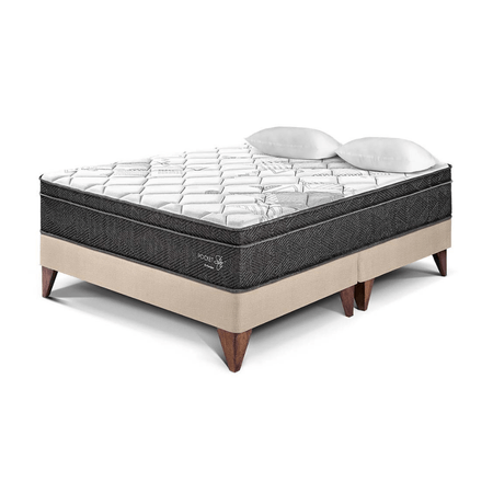 Cama Europea Pocket Star Queen Champagne Paraiso