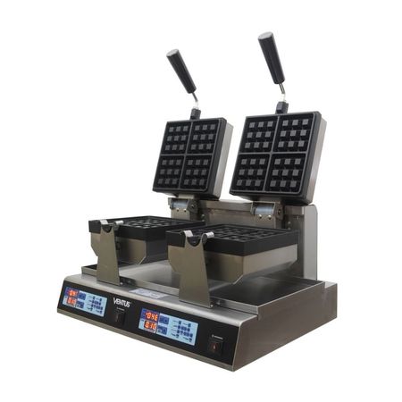 Wafflera Cuadrada Ventus VWEC2 de Acero Inoxidable 220V