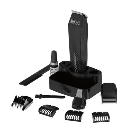 Cortadora de Barba Wahl GroomsMan 055373008 Negro con 3 Cabezales Desmontables