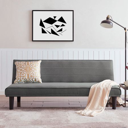 Sofá Futón Alaska Gris de Madera/Tela Orange 167x72x92cm