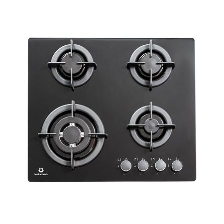 Cocina Encimera Indurama Vidrio Templado Negro EGI604 VDNE