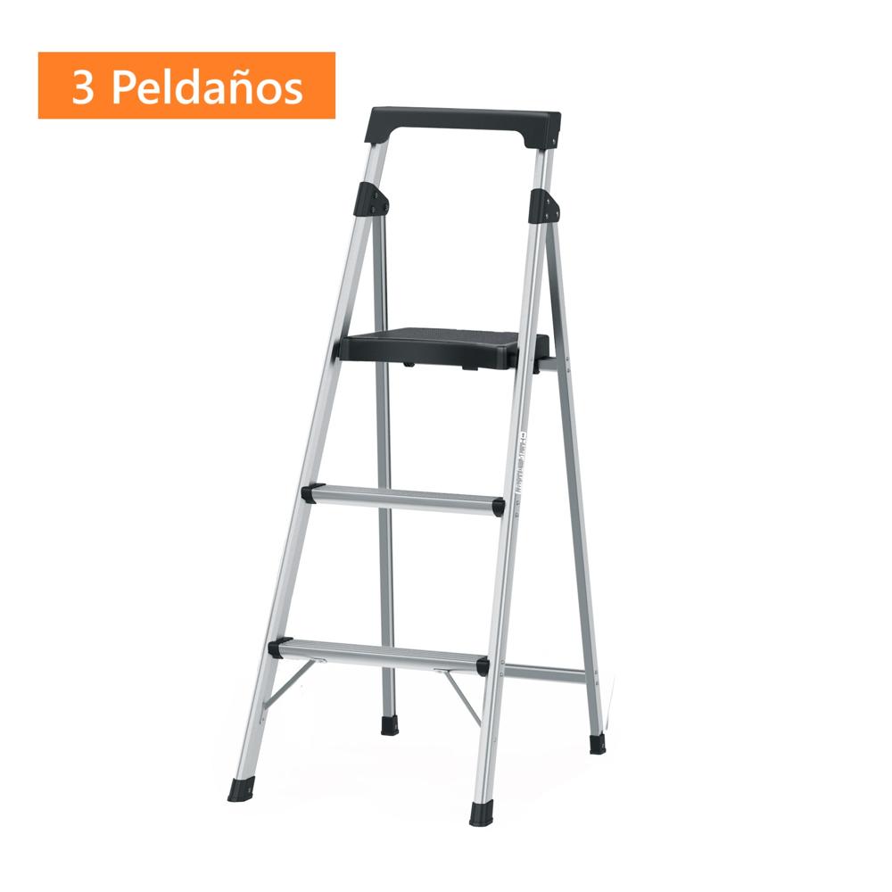 Escalera Tubular Plegable 3 Peldaños Soporta 150 kg 16764 TRUPER