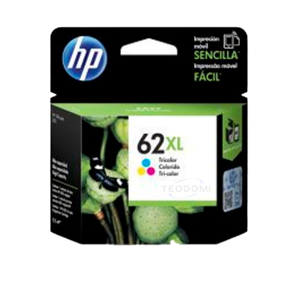 Cartucho de tinta original tricolor HP 62XL (C2P07AL)