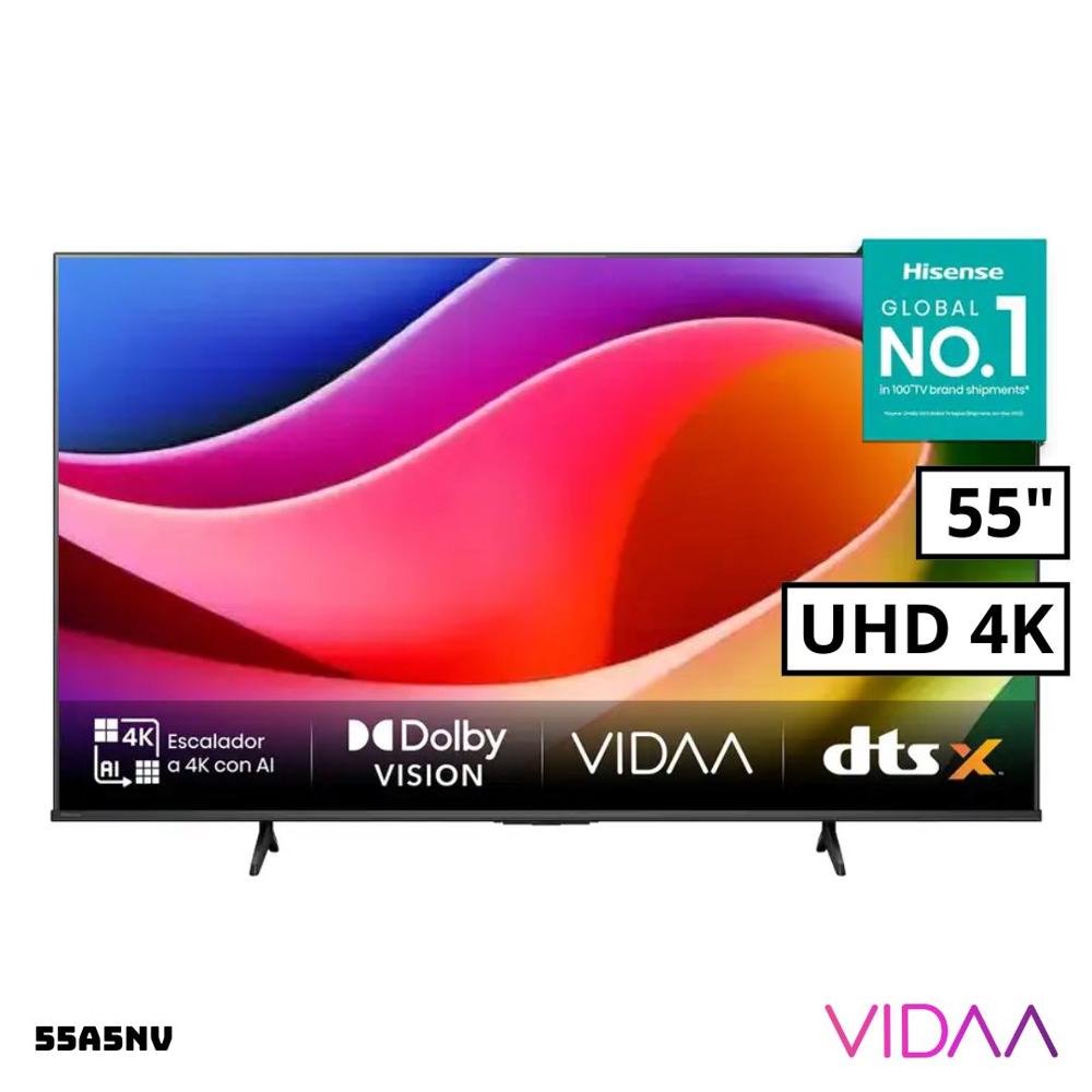 TELEVISOR HISENSE 55 SMART TV VIDAA 4K UHD LED 55A5NV