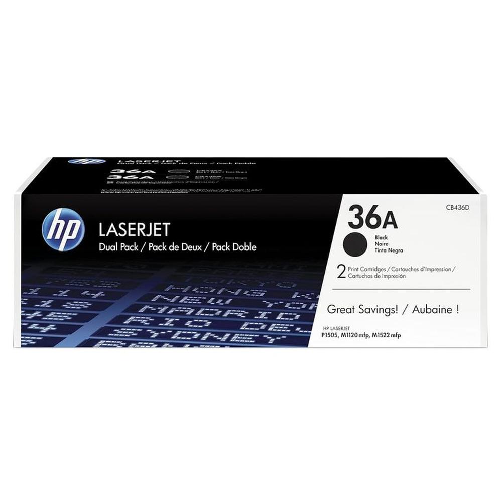 TONER HP 36AD NEGRO CB436AD LJ P1005 P1006 DUAL PACK ORIGINAL