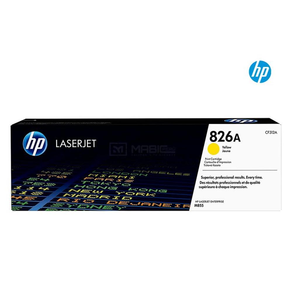 TONER HP 826A AMARILLO CF312A LJ M855DN ORIGINAL