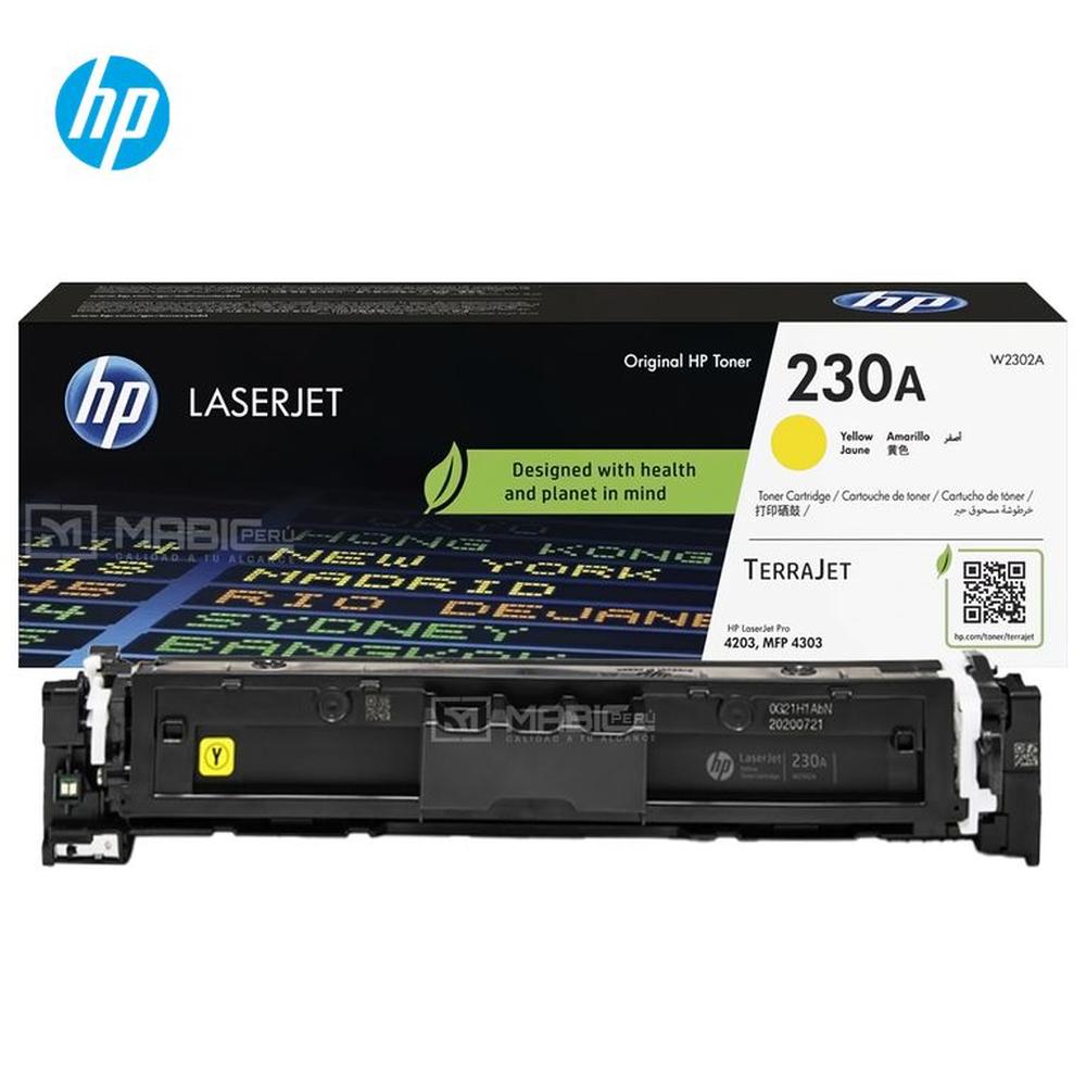 TONER HP 230A AMARILLO W2302A LJ 4203 MFP 4303 ORIGINAL