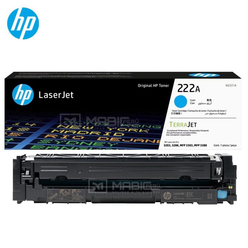 TONER HP 222A CIAN W2221A LJ 3303 3201 3204 3288 ORIGINAL